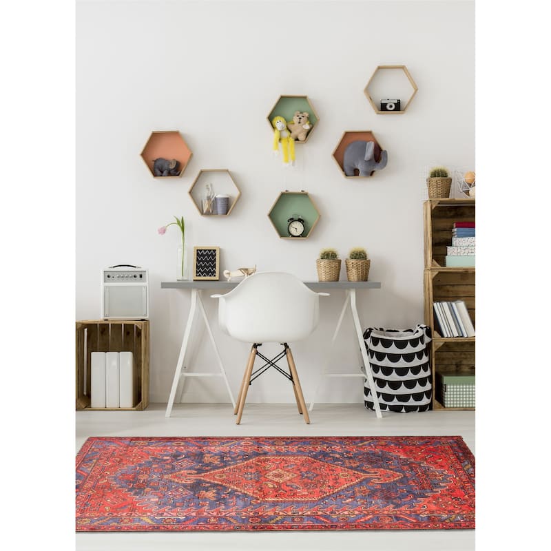 ECARPETGALLERY Hand-knotted Andelz Blue Wool Rug - 4'7 x 7'4