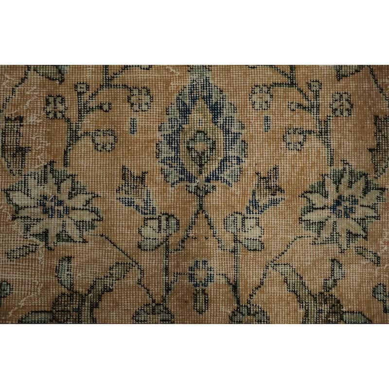 Hand Knotted Oriental 100% Wool Carpet Transitional Floral Oranges & Rust Anatolian Area Rug - 7' 2'' X 3' 8''