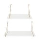preview thumbnail 12 of 18, Kate and Laurel Vista Wood and Metal Wall Shelves - 2 Piece