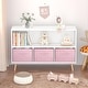 preview thumbnail 27 of 34, Kids bookcase with Collapsible Fabric Drawers，Made of High-Density MDF - Easy Setup