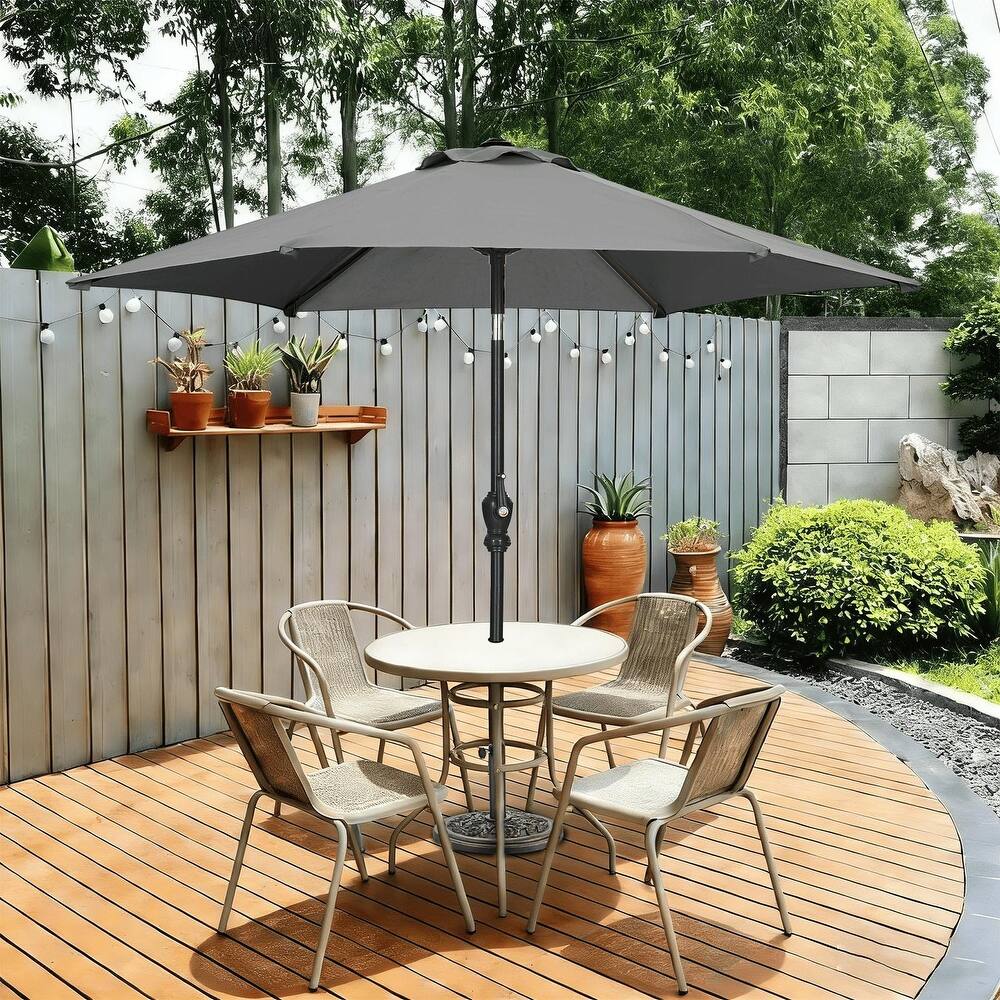 Autlaycil 7.5ft Outdoor Patio Umbrella with Tilt & Crank Base included
