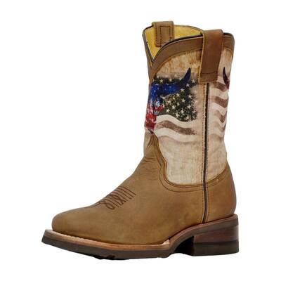 Roper Western Boots Boys American Bull GEO Sole 09-119-7001-1669 TA