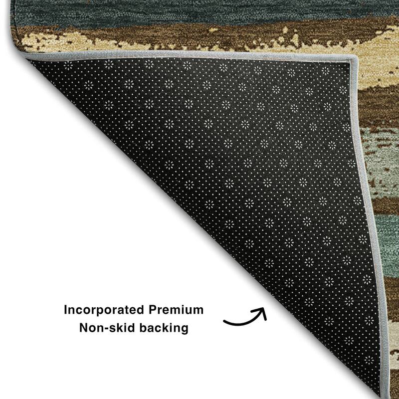 Premium Washable Super Soft Stripe Mayfield Rug
