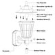 preview thumbnail 7 of 5, VAXCEL York Textured Pewter Motion Sensor Dusk to Dawn Traditional Outdoor Wall Light with Clear Glass