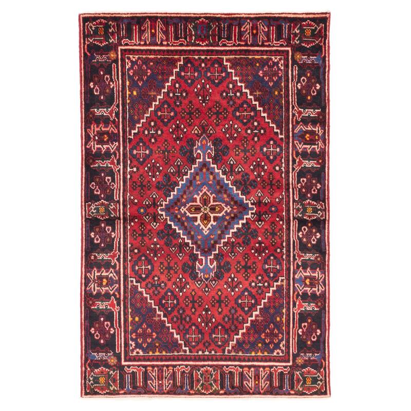 ECARPETGALLERY Hand-knotted Andelz Red Wool Rug - 4'0 x 6'4