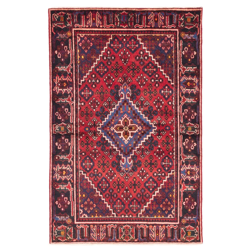 ECARPETGALLERY Hand-knotted Andelz Red Wool Rug - 4'0 x 6'4
