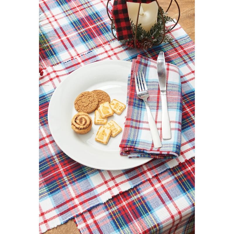 Morris Plaid Red and Green Woven Placemat Set of 6 - Set of 6