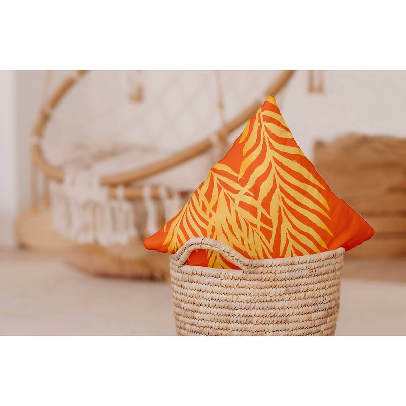 Blowing Palm Fronds Decorative Throw Pillow