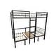 preview thumbnail 5 of 6, Twin over Twin Size Steel Loft Bunk Bed with Transformable Table Sets