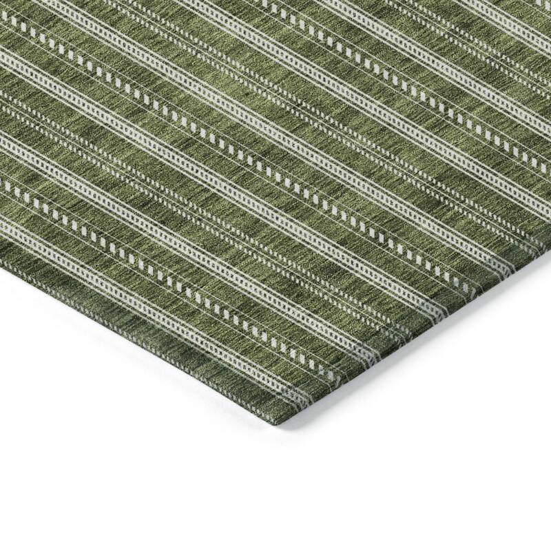 HomeRoots Striped Transitional Rectangle Outdoor Rug
