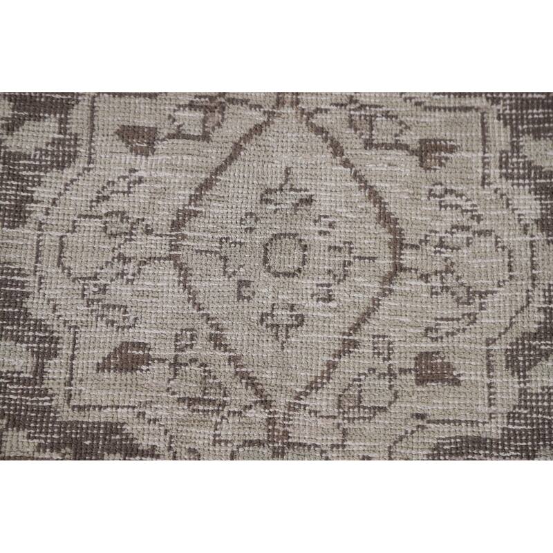 Hand Knotted Oriental 100% Wool Carpet Traditional Floral Beige & Ivories Tabriz Area Rug - 10' 9'' X 7' 8''
