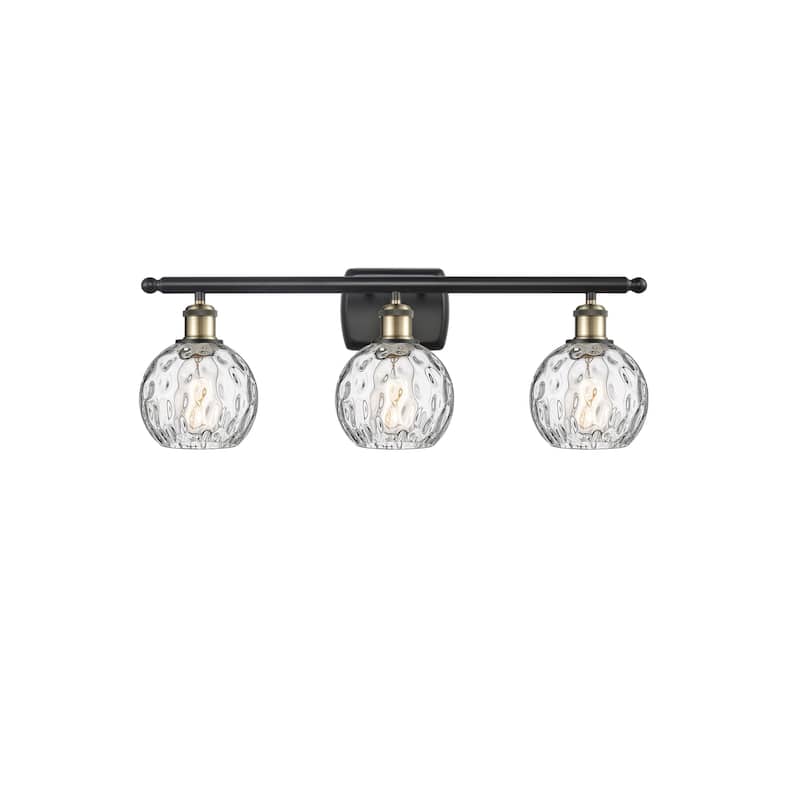 Innovations Lighting 516-3W-11-26 Athens Vanity Athens 3 Light 26" - Black Antique Brass / Clear Water Glass