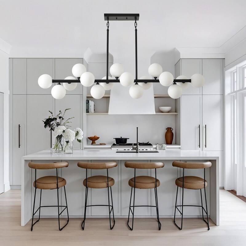Mid Century Modern Chandelier Sputnik Liner Pendant Light Fixture