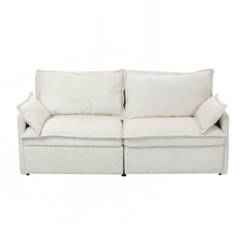 Versatile Convertible Sofa Bed with Side Storage and USB Ports for Home