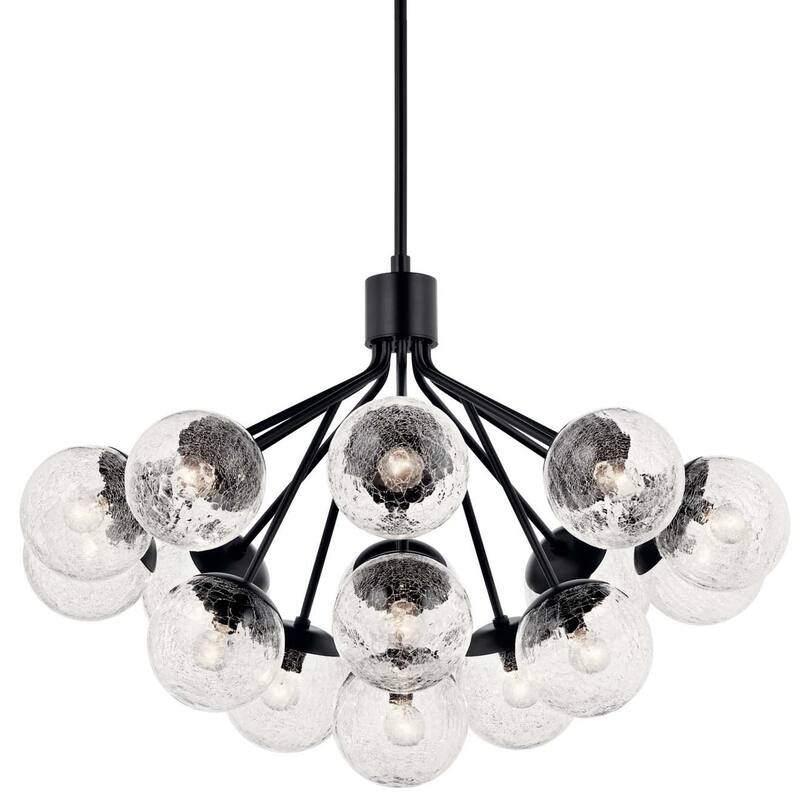 Kichler 52702 Silvarious 16 Light 38" Wide Chandelier - Black
