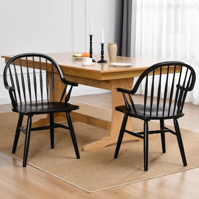 Farmhouse 20.7" Wide Windsor Back Arm Chair - 20.7"w x 21"d x 35.3"h