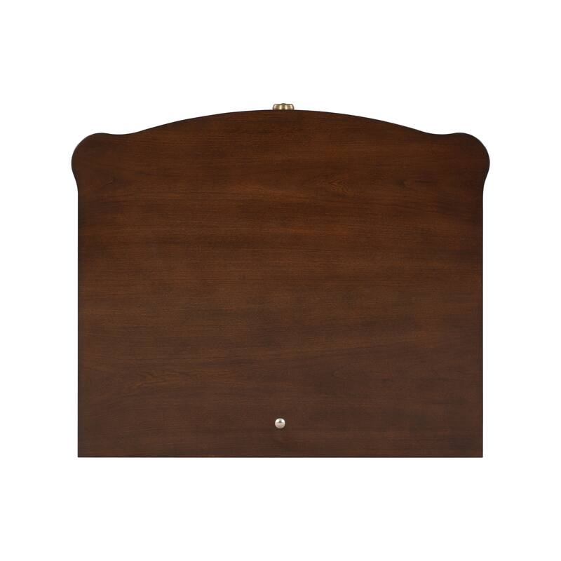 Furniture of America Prylen Modern Dark Cherry 2-Piece Oval Coffee Table Set with End Table