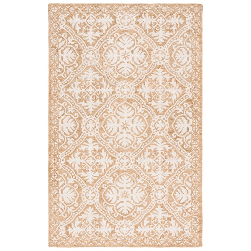 Lauren Ralph Lauren Handmade Nina Geometric Wool Rug - 4' x 6' - Gold/Ivory