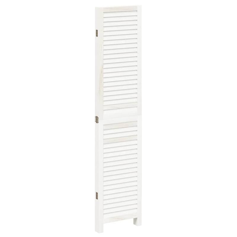 vidaXL Room Divider Privacy Screen Living Room White Solid Wood Paulownia