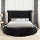 preview thumbnail 17 of 18, Furniture of America Shendae Glam Tufted Velvet Storage Footboard Round Platform Bed