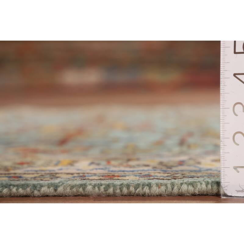 Blue Oushak Oriental Foyer Rug Hand-Knotted Wool Carpet - 4'0"x 6'0"