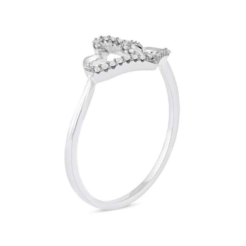 1/20ct TDW Diamond Heart Ring in 10k Gold for Women