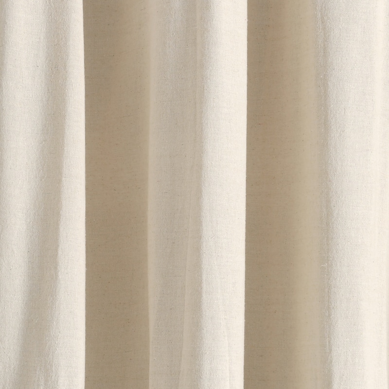 Lush Decor Linen Button Single Panel Window Curtain