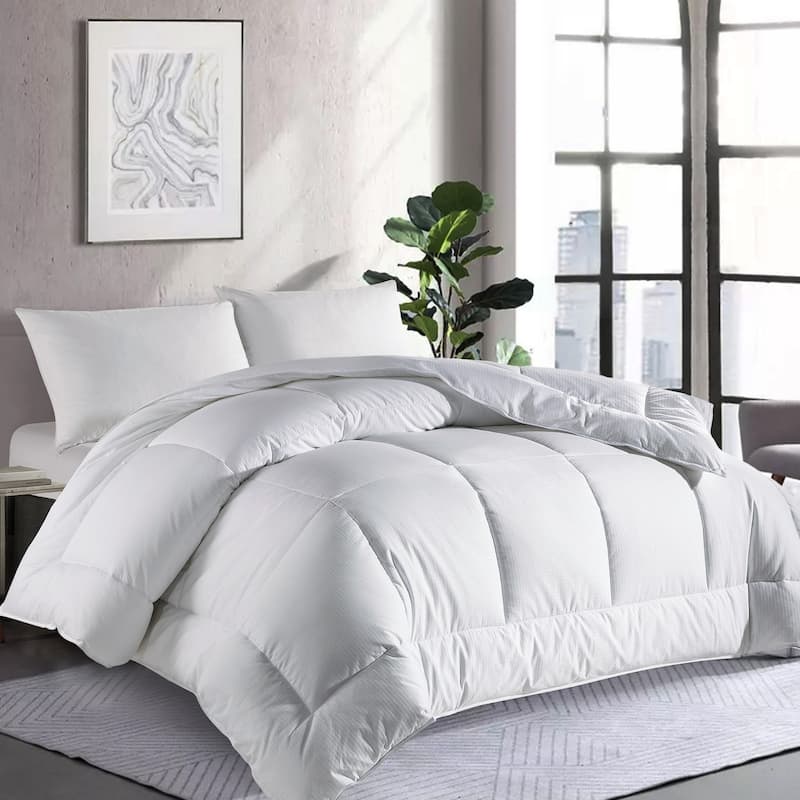 Grid Quilted All Season Down Alternative Comforter