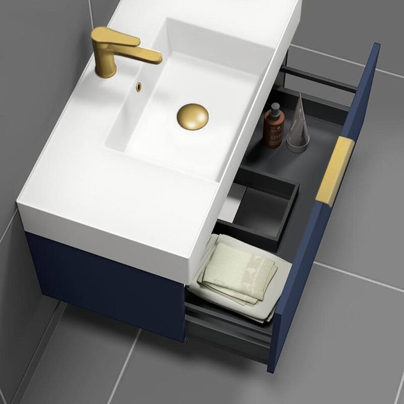 Nameeks Derin-3217-W-S Derin 32" Wall Mounted Single Basin Vanity Set