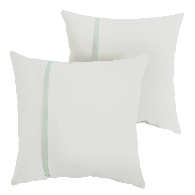 Sorra Home Sunbrella Outdoor Single Petite Flange Pillow Set of 2