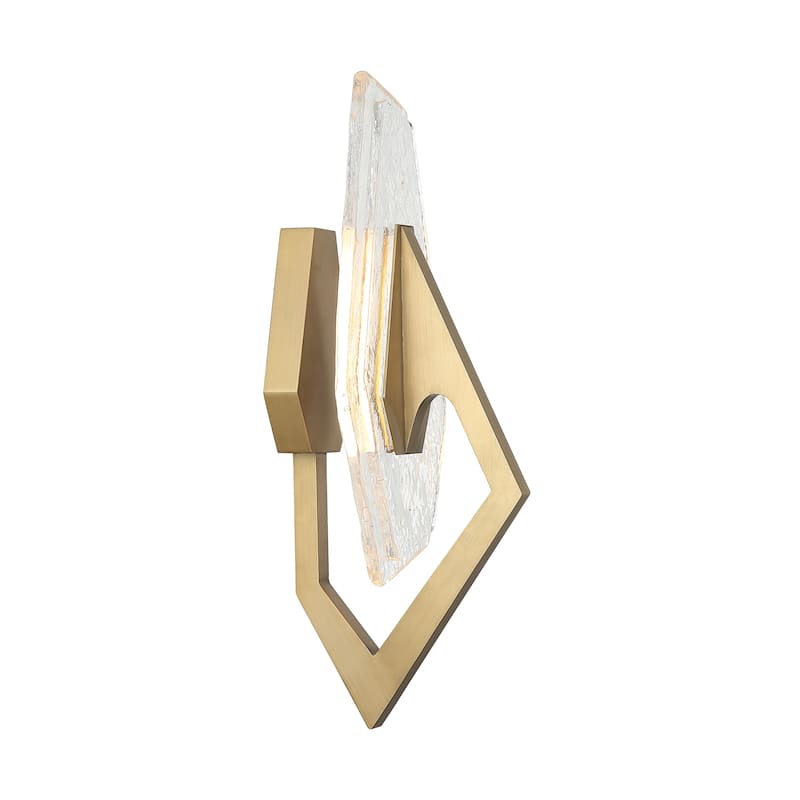 Varaluz Down the Wrong Path 1-Light Wall Sconce - Brass Kisser