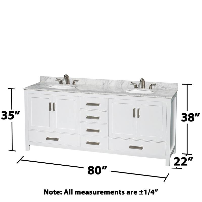 Wyndham Collection WCS141480DUNOM70 Sheffield 80" Free Standing Double