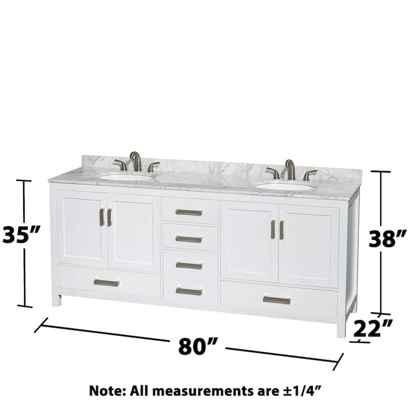 Wyndham Collection WCS141480DUNOMED Sheffield 80" Free Standing Double