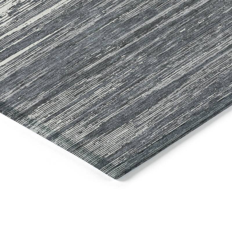 HomeRoots Striped Transitional Rectangle Outdoor Rug