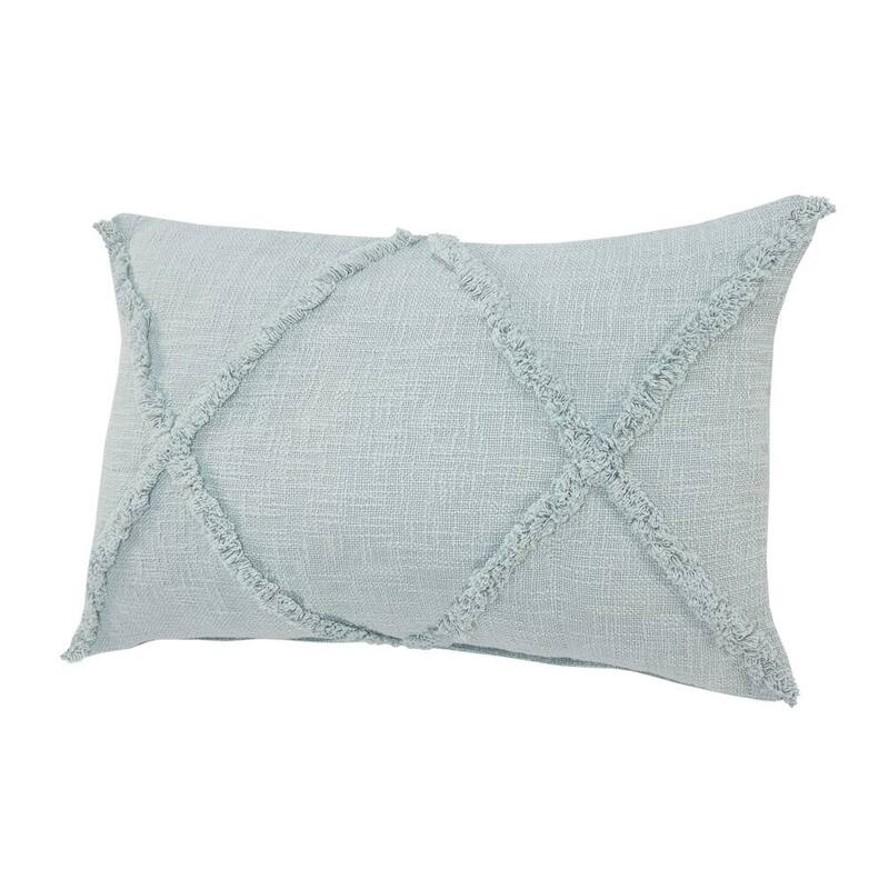 Solid Decorative Diamond Tufted Cotton Throw Pillow