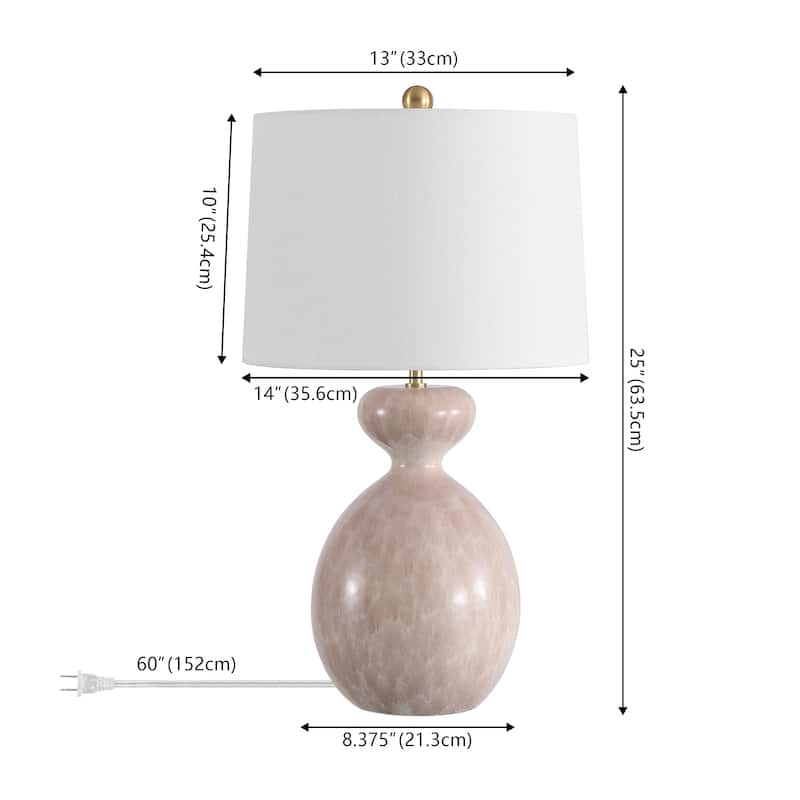 SAFAVIEH Couture Marialla, 25-inch, Ceramic Table Lamp - 14"W x 14"D x 25"H