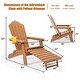 preview thumbnail 28 of 26, Folding Adirondack Chair with Cup Holder, for Patio Deck Garden