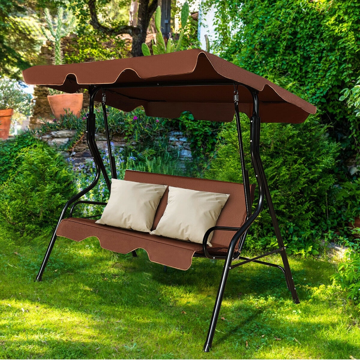 Cushioned garden swing discount seat