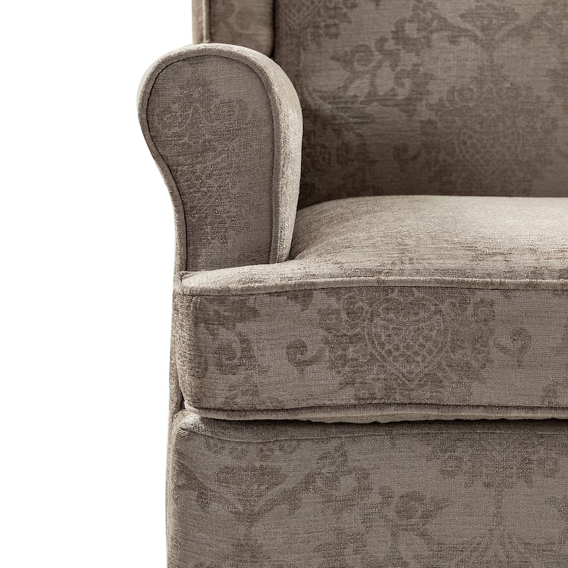 Epimethis Traditional Wingback Armchair with Foam-filled Seat and Turned Legs Set of 2 by HULALA HOME