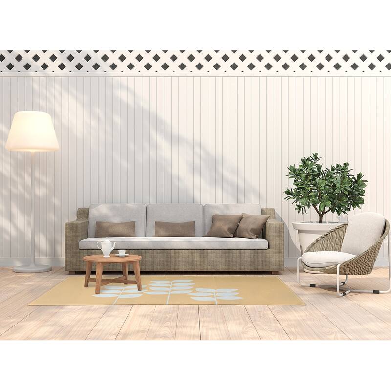 Simple Stems Spring Chenille Indoor/Outdoor Rug