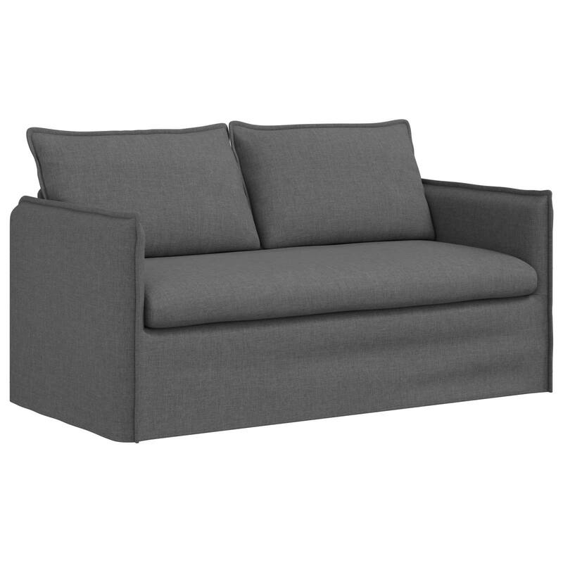 vidaXL Sofa 2 pcs Dark Grey 196 x 82 x 85 cm Fabric