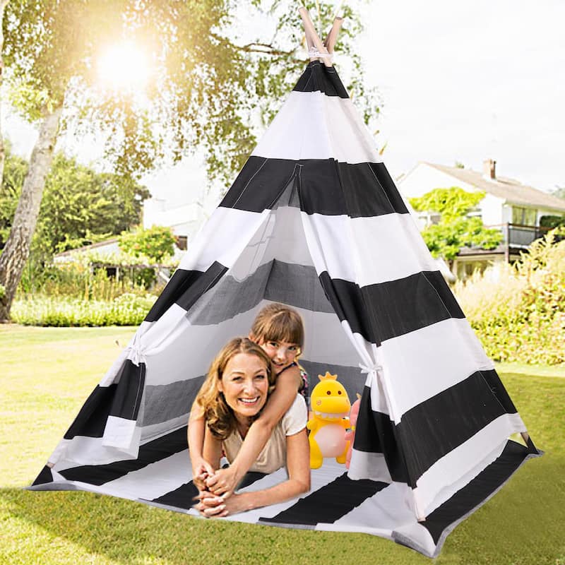 Indoor Dollhouse Indian Play Tent Children Teepee Tent - 47 in. x 47 in.x 52 in.