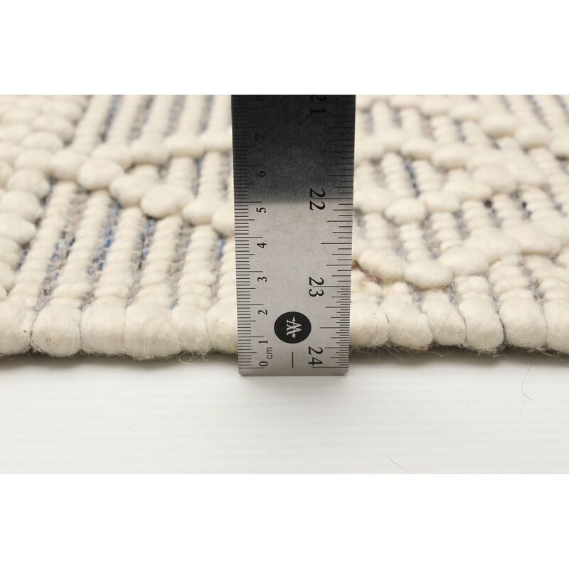 ECARPETGALLERY Braid weave Sienna Cream Wool Rug - 5'1 x 7'9