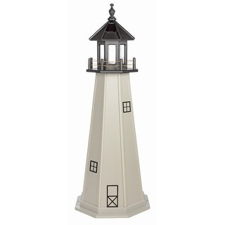 Cape Cod Black and Light Gray Poly Lighthouse - Overstock - 34677711
