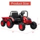 preview thumbnail 3 of 17, 12V Electric Ride-On Tractor for Kids with Trailer, Remote Control, Music, LED Lights, Battery Powered Toy Vehicle