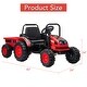 preview thumbnail 2 of 23, 12V Kids Ride-On Tractor with Trailer, Remote Control, Music