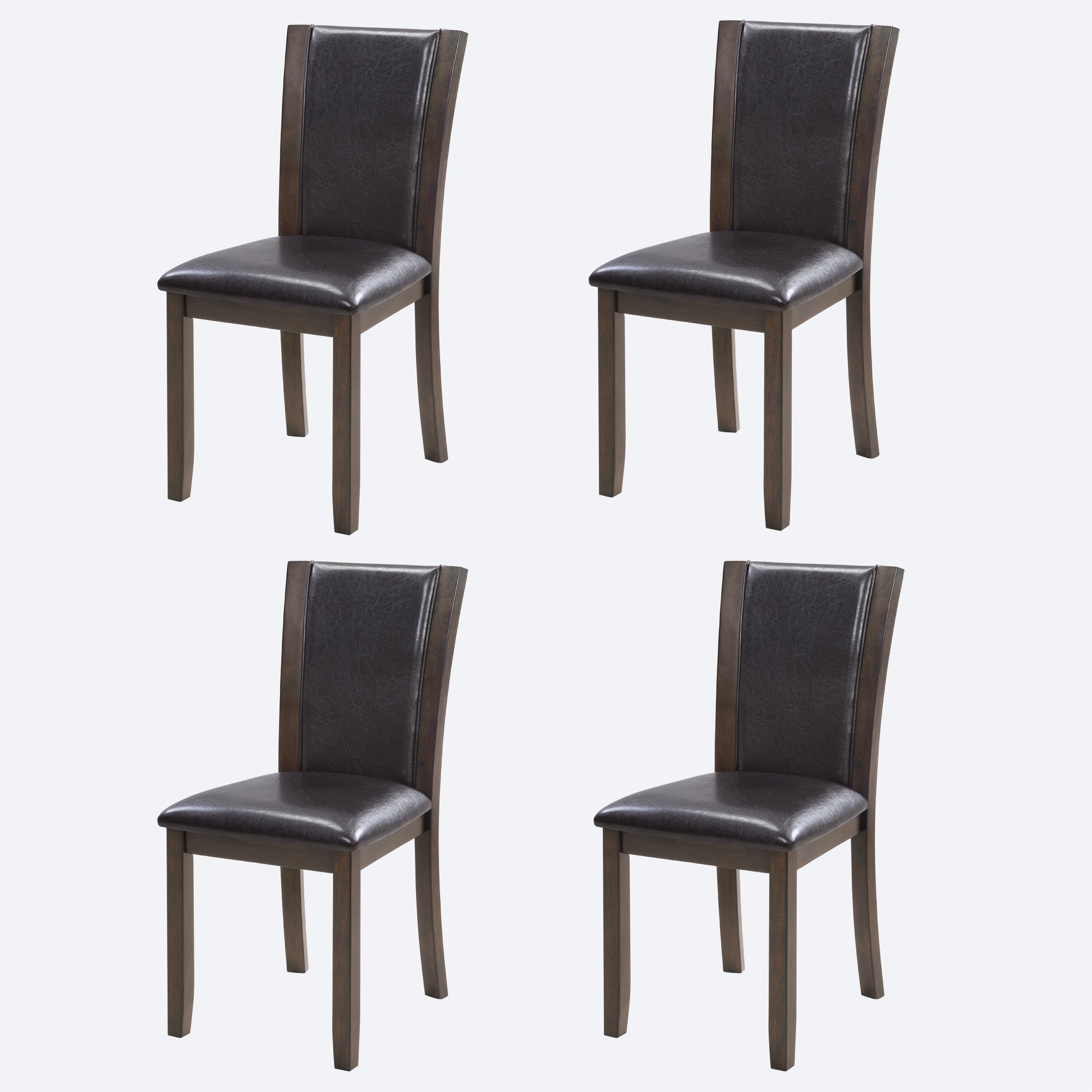 Dining Chairs Only, Wooden Dining Chairs Set of 4, Kitchen Chair with Padded Seat, Upholstered Side Chair for Dining Room