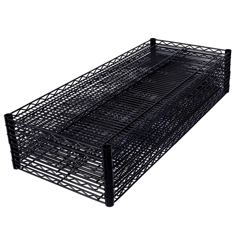 7 Tier 2450lbs Capacity Adjustable Metal Storage Rack with Wheels