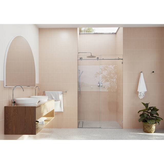 Glass Warehouse 44 in. - 48 in. x 78 in. Frameless Sliding Shower Door