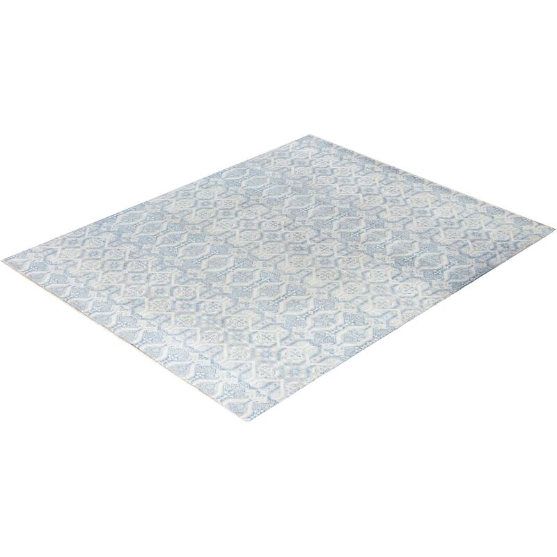 Ikat One-of-a-Kind Hand-Knotted Area Rug, Beige - 8' 2" x 10' 2"